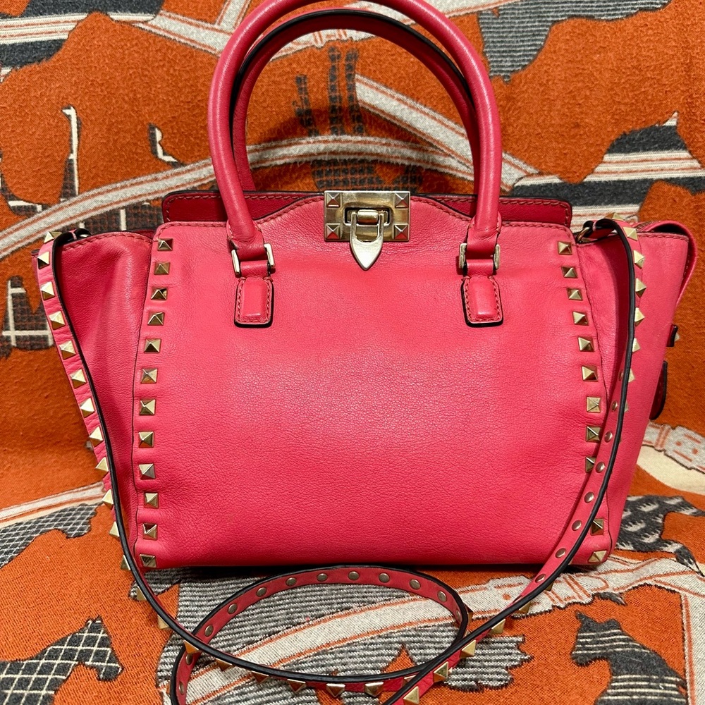 Valentino Garavani Pink Studded Handbag